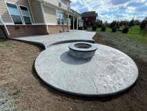 Heavy Stone - Pewter Integral - Storm Gray Release - Gray Block Fire Pit with Dark Gray Top Cap